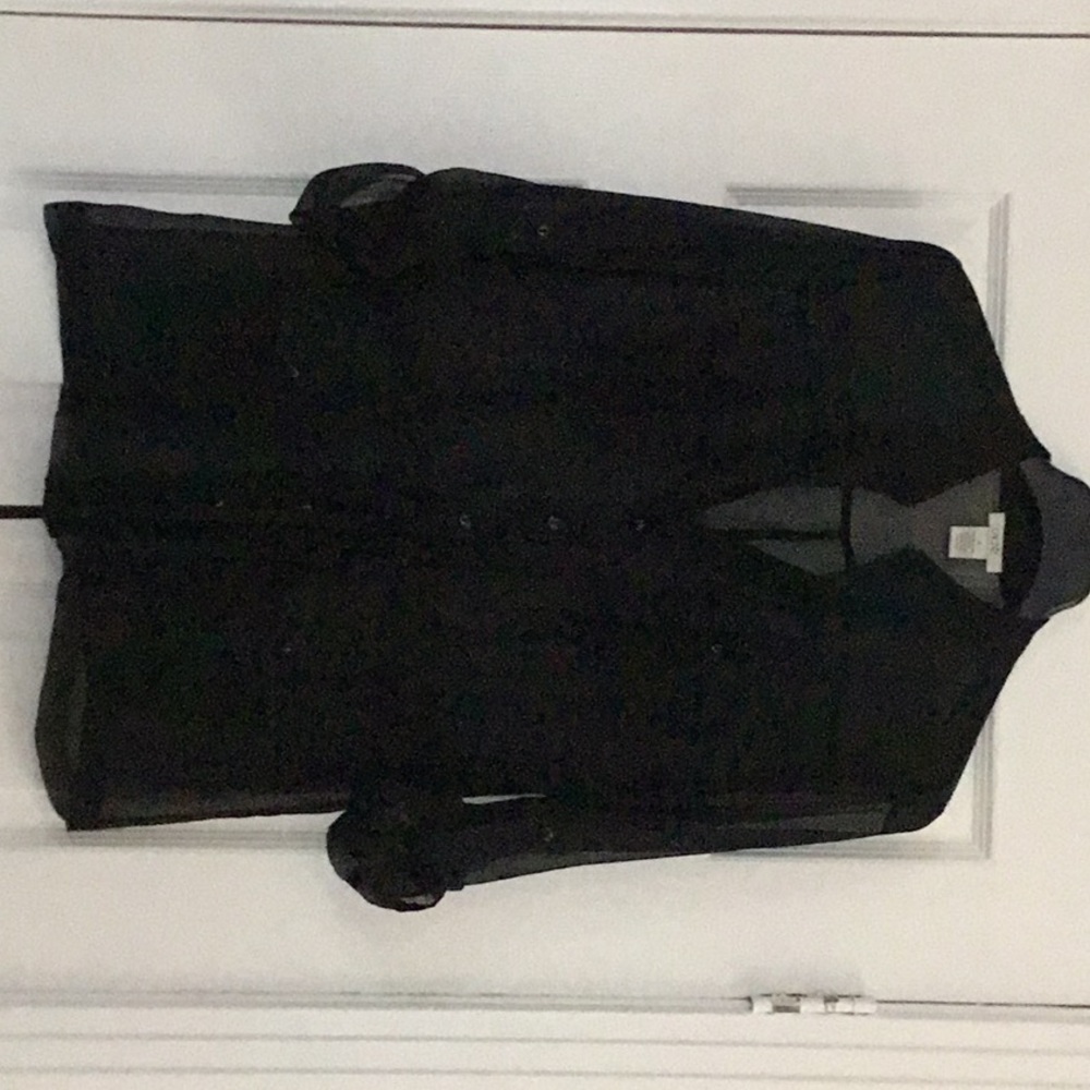 Cache sheer over blouse